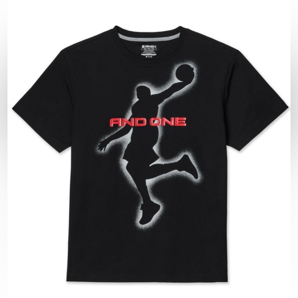 AND1 Men's and Big Men's Active Stenciled Graphic T-Shirt - Picture 1 of 6